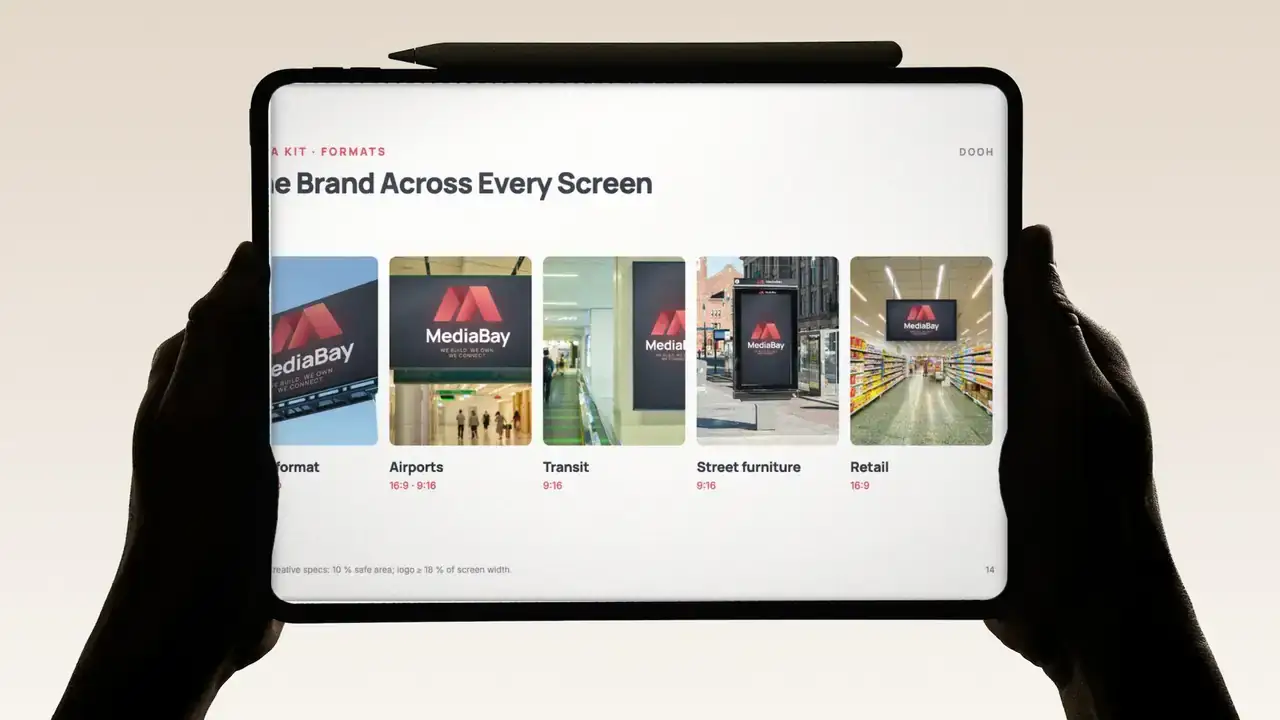 Media Bay media kit on a tablet